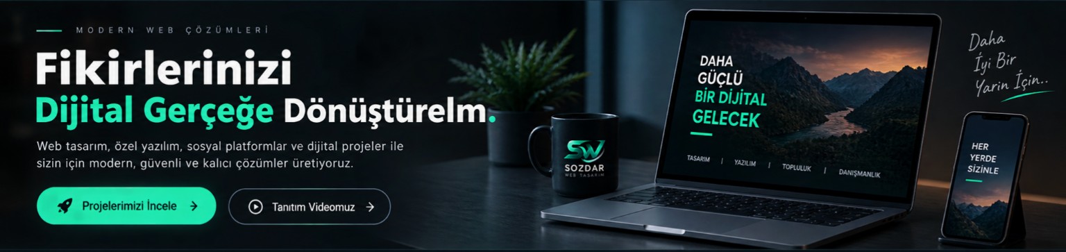 Sozdar Web Tasarım - fikirlerinizi dijital gerçeğe dönüştürelim